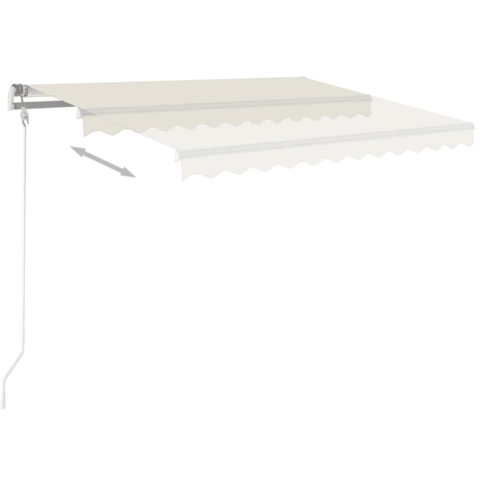 Copertină retractabilă manual, crem, 450x300 cm - WALTI WALTI