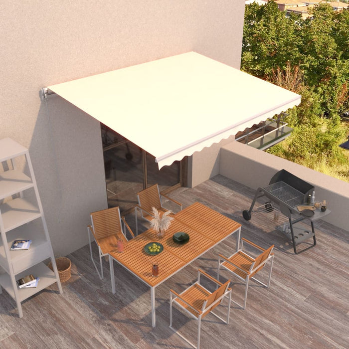 Copertină retractabilă manual, crem, 450x300 cm - WALTI WALTI