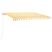 Copertină retractabilă manual, galben și alb, 450x300 cm - WALTI WALTI