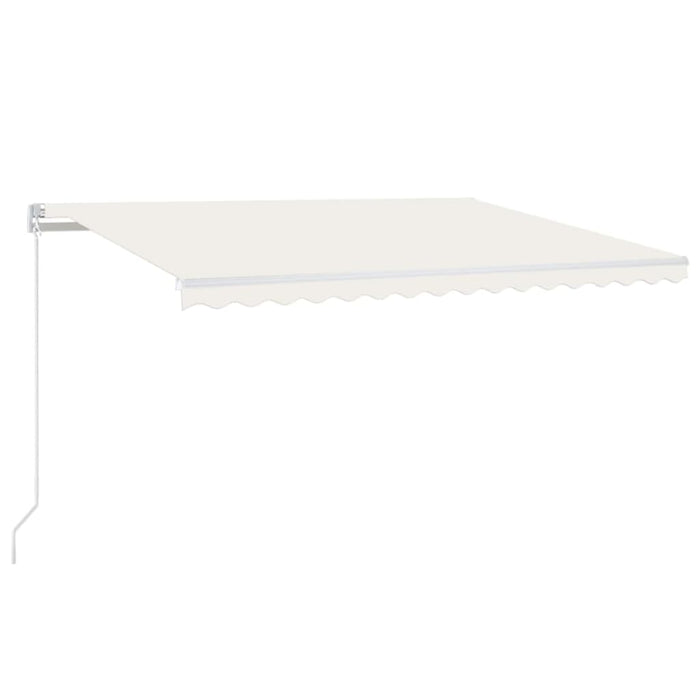 Copertină retractabilă manual cu LED, crem, 450x300 cm - WALTI WALTI