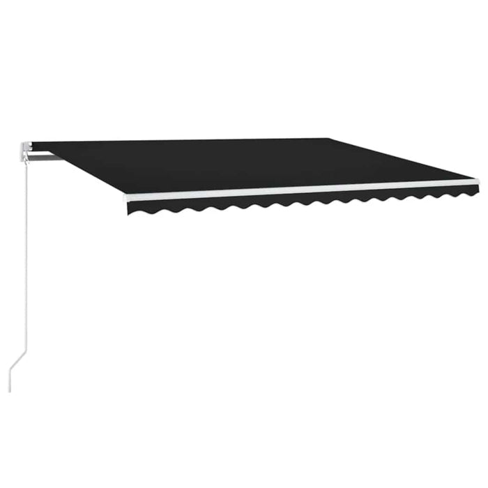 Copertină retractabilă manual cu LED, antracit, 450x300 cm WALTI