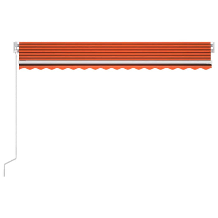 Copertină retractabilă manual cu LED portocaliu&maro 450x300 cm WALTI