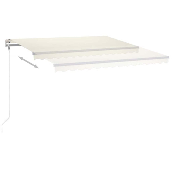 Copertină automată cu senzor vânt & LED, crem, 450x300 cm - WALTI WALTI
