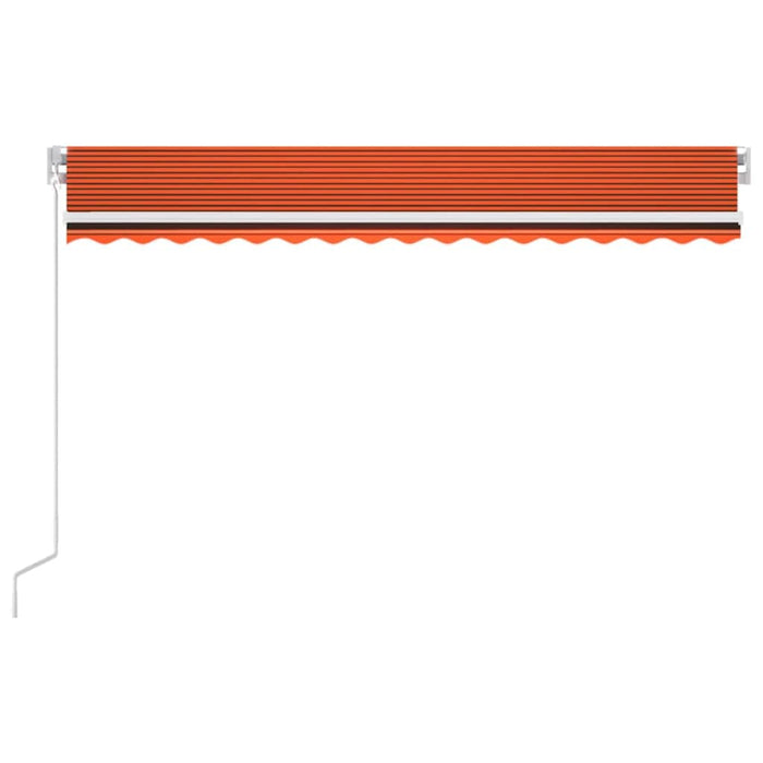 Copertină automată senzor vânt/LED, portocaliu/maro, 450x300 cm WALTI