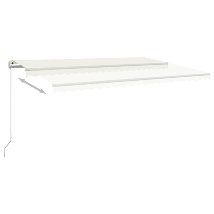 Copertină retractabilă manual, crem, 500x300 cm - WALTI WALTI