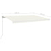 Copertină retractabilă manual, crem, 500x300 cm - WALTI WALTI