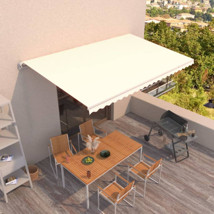 Copertină retractabilă manual, crem, 500x300 cm - WALTI WALTI
