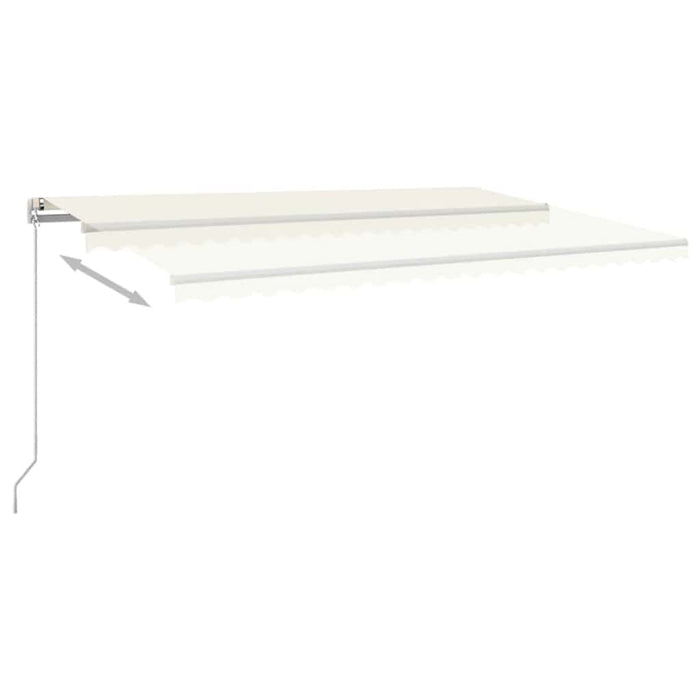 Copertină retractabilă manual cu LED, crem, 500x300 cm - WALTI WALTI