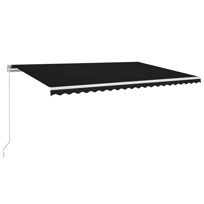 Copertină retractabilă manual cu LED, antracit, 500x300 cm - WALTI WALTI