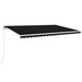 Copertină retractabilă manual cu LED, antracit, 500x300 cm - WALTI WALTI