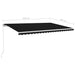 Copertină retractabilă manual cu LED, antracit, 500x300 cm - WALTI WALTI