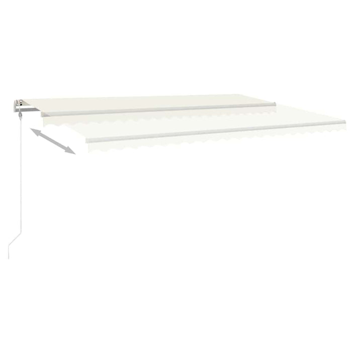Copertină automată cu senzor vânt & LED, crem, 500x300 cm - WALTI WALTI
