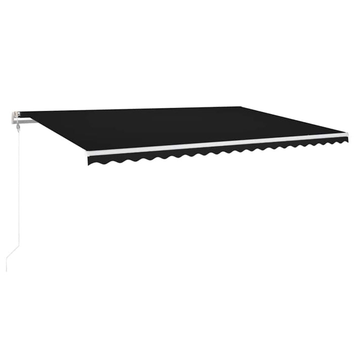 Copertină automată cu senzor vânt & LED, antracit, 500x300 cm - WALTI WALTI