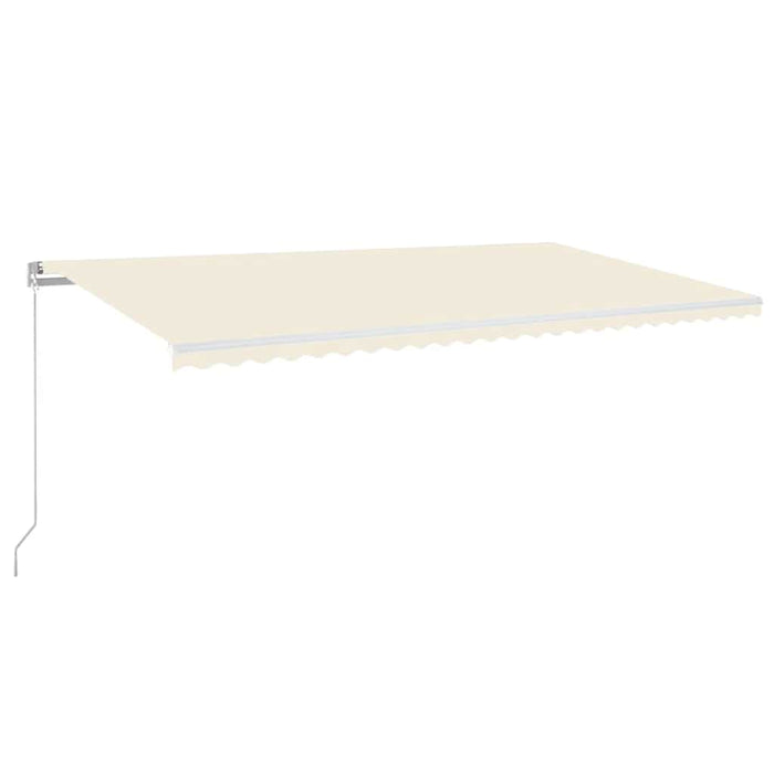 Copertină retractabilă manual cu LED, crem, 600x300 cm WALTI