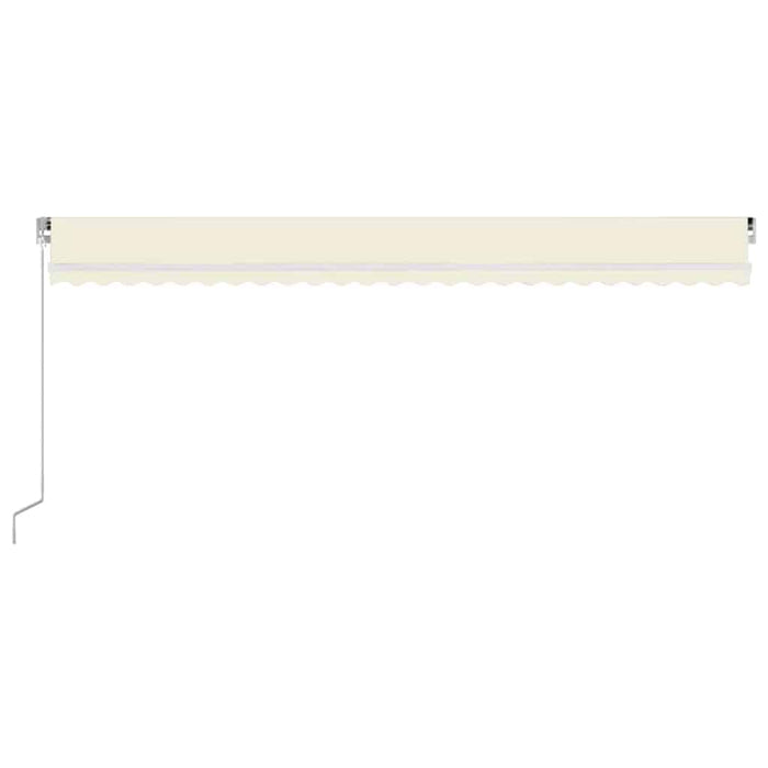 Copertină retractabilă manual cu LED, crem, 600x300 cm WALTI