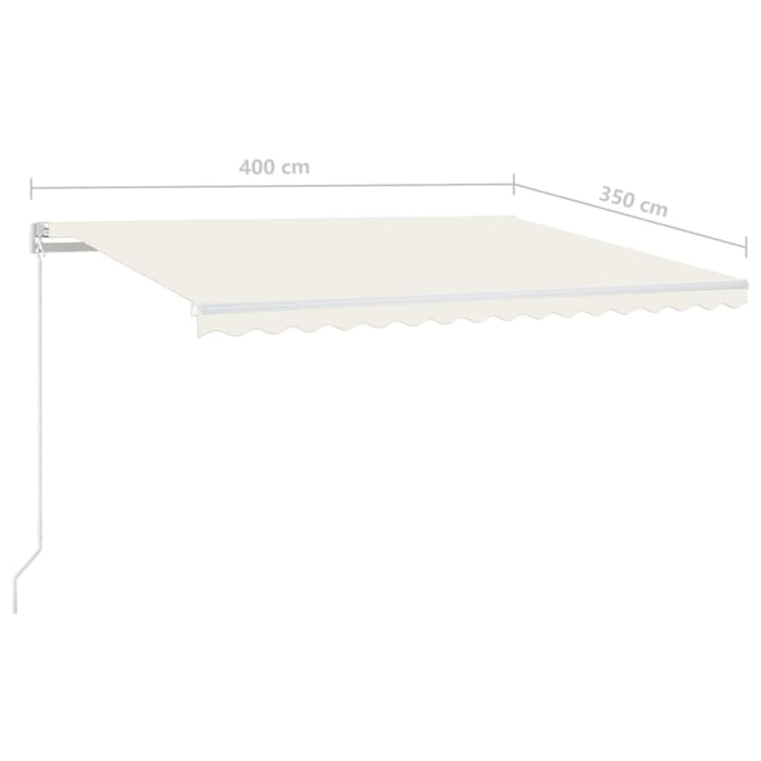 Copertină retractabilă manual, crem, 400x350 cm - WALTI WALTI