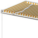 Copertină retractabilă manual, galben și alb, 400x350 cm - WALTI WALTI