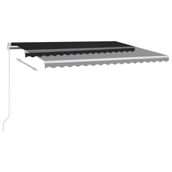 Copertină retractabilă manual, antracit, 400x350 cm - WALTI WALTI