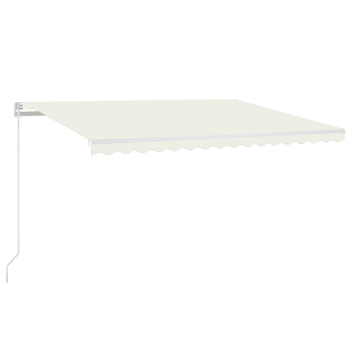 Copertină retractabilă manual cu LED, crem, 400x350 cm WALTI