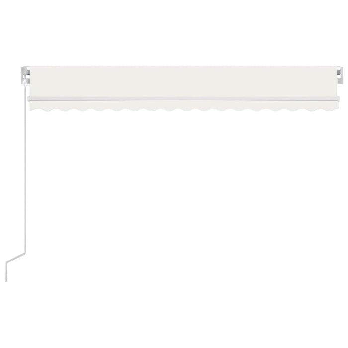 Copertină retractabilă manual cu LED, crem, 400x350 cm WALTI
