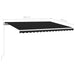 Copertină retractabilă manual cu LED, antracit, 400x350 cm - WALTI WALTI