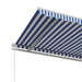 Copertină retractabilă automat, albastru și alb, 400x350 cm - WALTI WALTI
