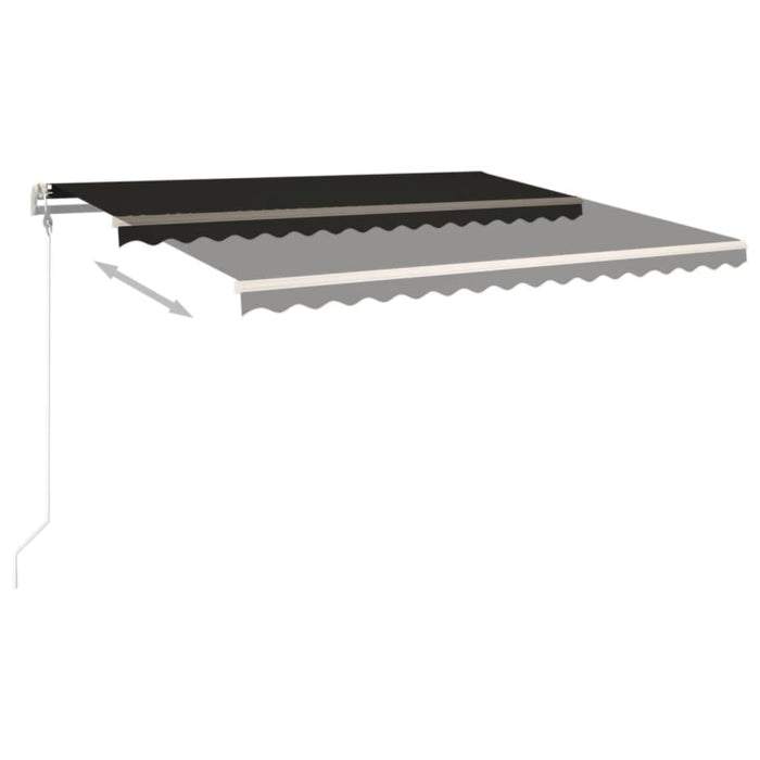 Copertină retractabilă automat, antracit, 400x350 cm - WALTI WALTI