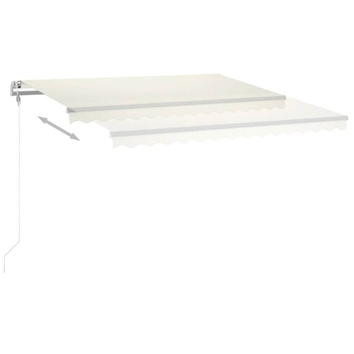 Copertină automată cu senzor vânt & LED, crem, 400x350 cm WALTI