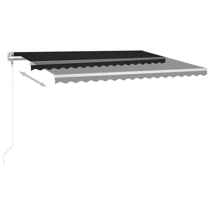 Copertină automată cu senzor vânt & LED, antracit, 400x350 cm - WALTI WALTI