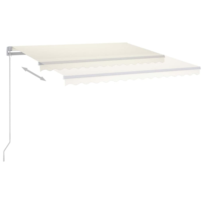 Copertină retractabilă manual cu LED, crem, 450x350 cm WALTI