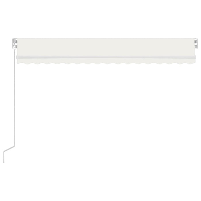 Copertină retractabilă manual cu LED, crem, 450x350 cm WALTI