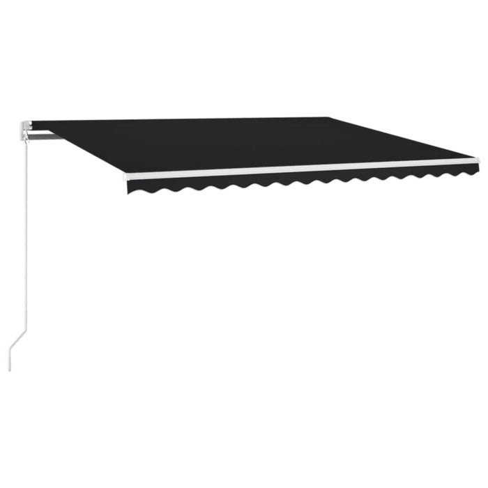 Copertină retractabilă manual cu LED, antracit, 450x350 cm - WALTI WALTI