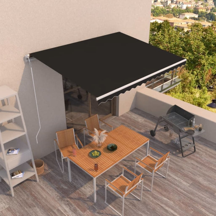 Copertină retractabilă automat, antracit, 450x350 cm - WALTI WALTI