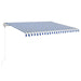 Copertină automată cu LED&senzor vânt, albastru/alb, 450x350 cm - WALTI WALTI