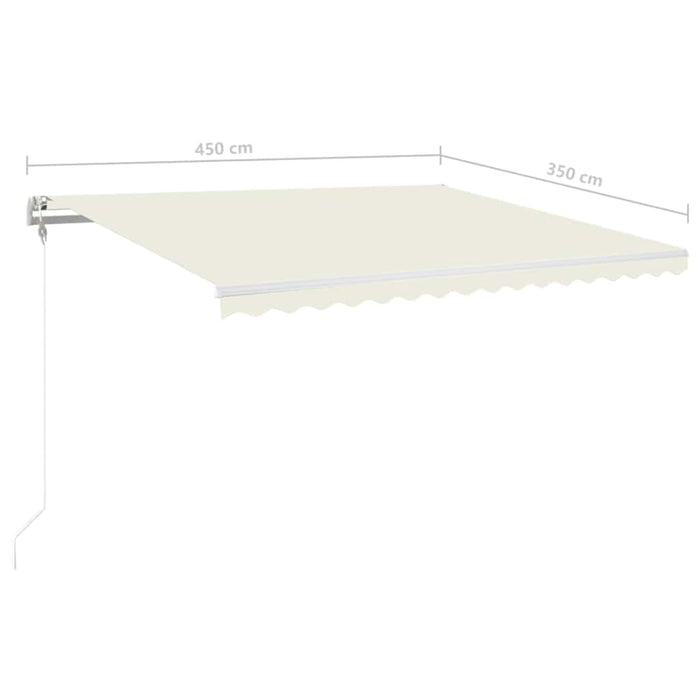 Copertină automată cu LED & senzor vânt, crem, 450x350 cm WALTI