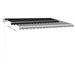 Copertină automată cu LED & senzor vânt, antracit, 450x350 cm - WALTI WALTI