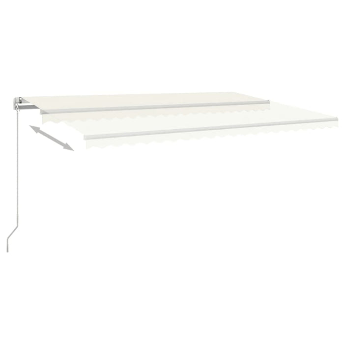 Copertină retractabilă manual, crem, 500x350 cm - WALTI WALTI