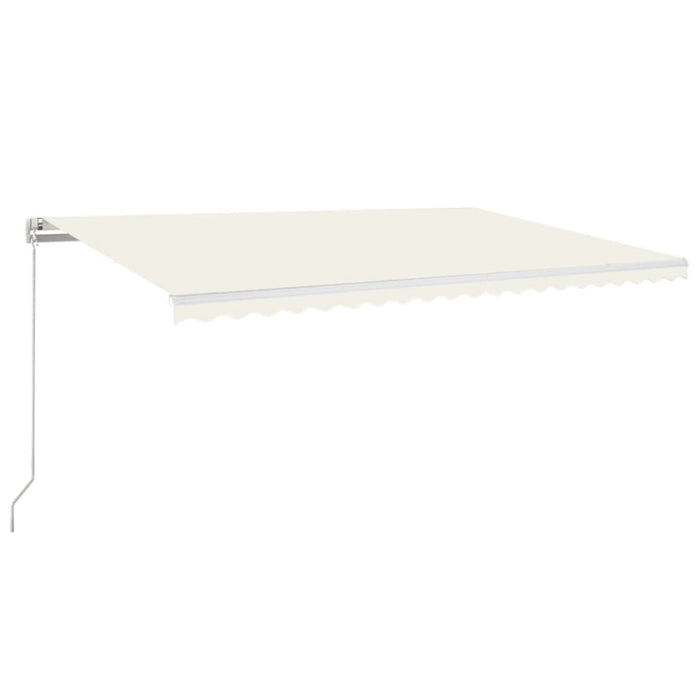 Copertină retractabilă manual cu LED, crem, 500x350 cm - WALTI WALTI