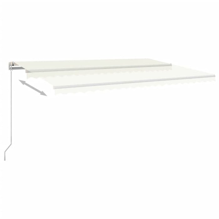 Copertină retractabilă manual cu LED, crem, 500x350 cm - WALTI WALTI