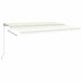 Copertină retractabilă manual cu LED, crem, 500x350 cm - WALTI WALTI