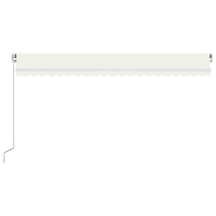 Copertină retractabilă manual cu LED, crem, 500x350 cm - WALTI WALTI
