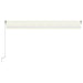 Copertină retractabilă manual cu LED, crem, 500x350 cm - WALTI WALTI