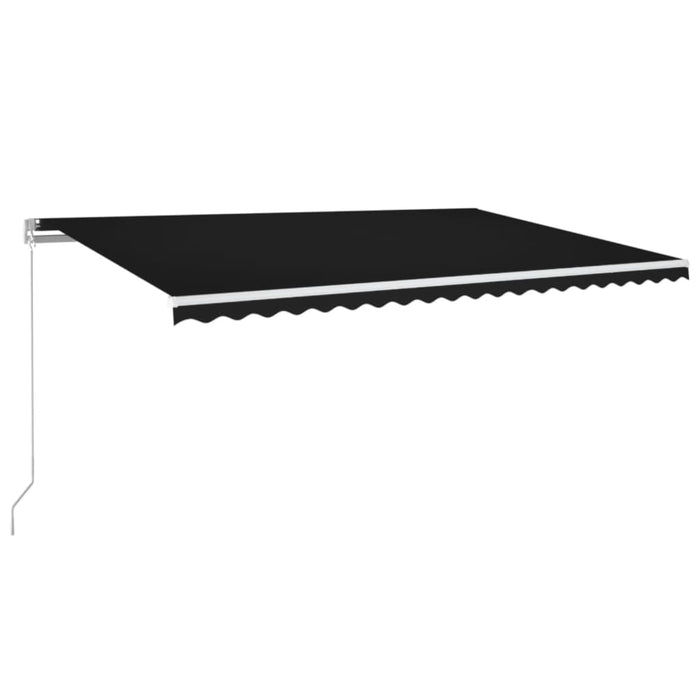 Copertină retractabilă manual cu LED, antracit, 500x350 cm - WALTI WALTI