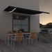 Copertină retractabilă manual cu LED, antracit, 500x350 cm - WALTI WALTI
