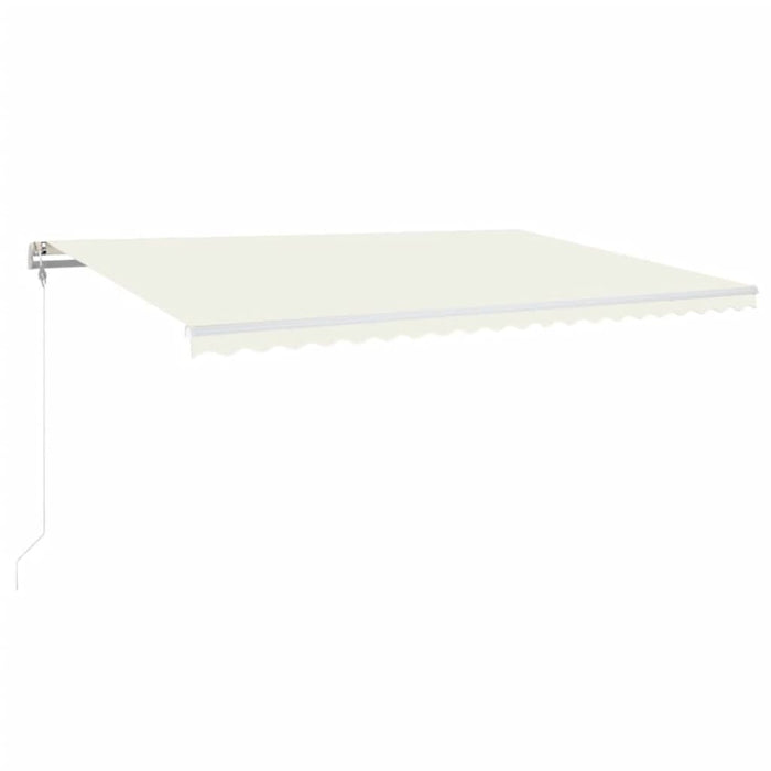 Copertină automată cu senzor vânt & LED, crem, 500x350 cm WALTI