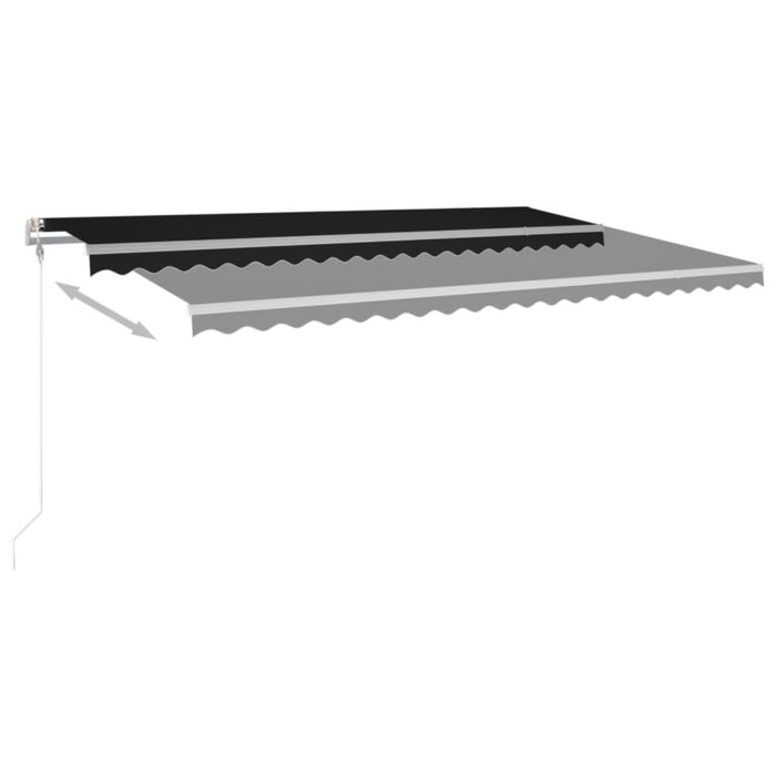 Copertină automată cu LED & senzor vânt, antracit, 500x350 cm WALTI