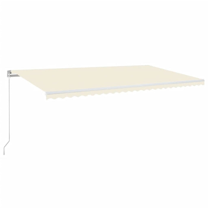 Copertină retractabilă manual cu LED, crem, 600x350 cm WALTI