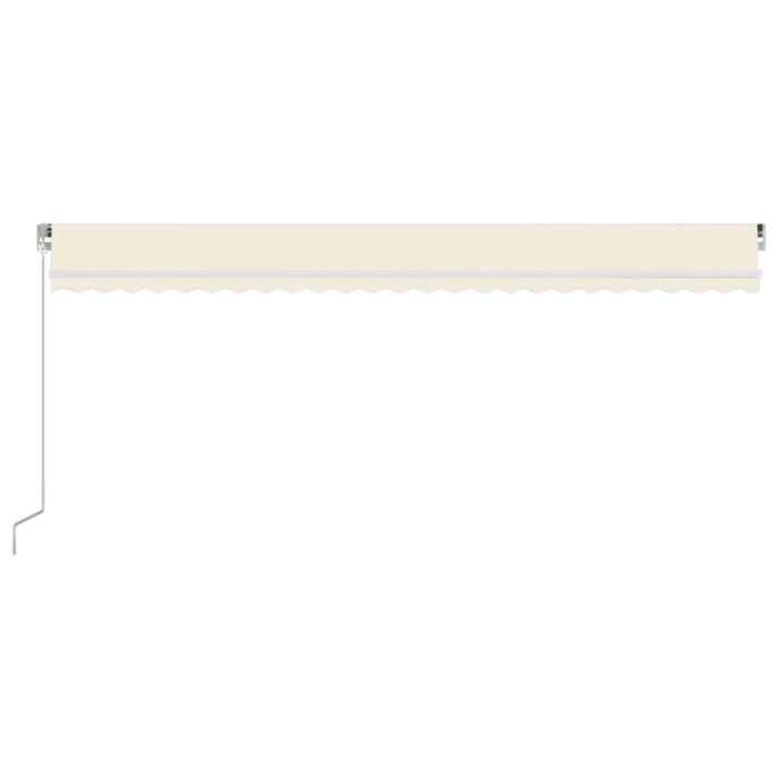 Copertină retractabilă manual cu LED, crem, 600x350 cm WALTI