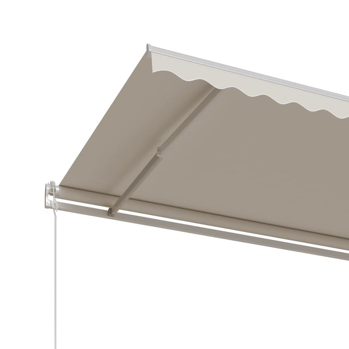 Copertină retractabilă automat, crem, 600x350 cm WALTI