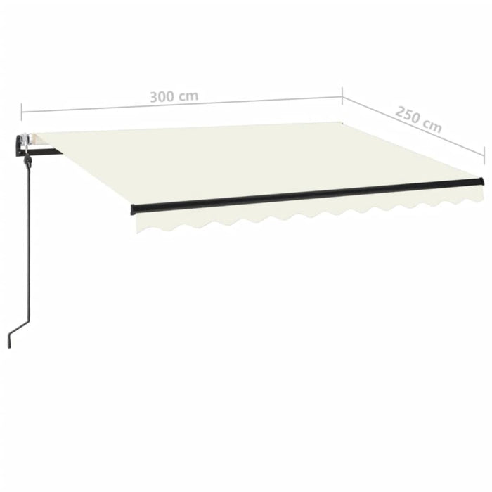 Copertină retractabilă automat, crem, 300x250 cm WALTI